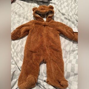 Carter's Fuzzy Brown Bear Footie
